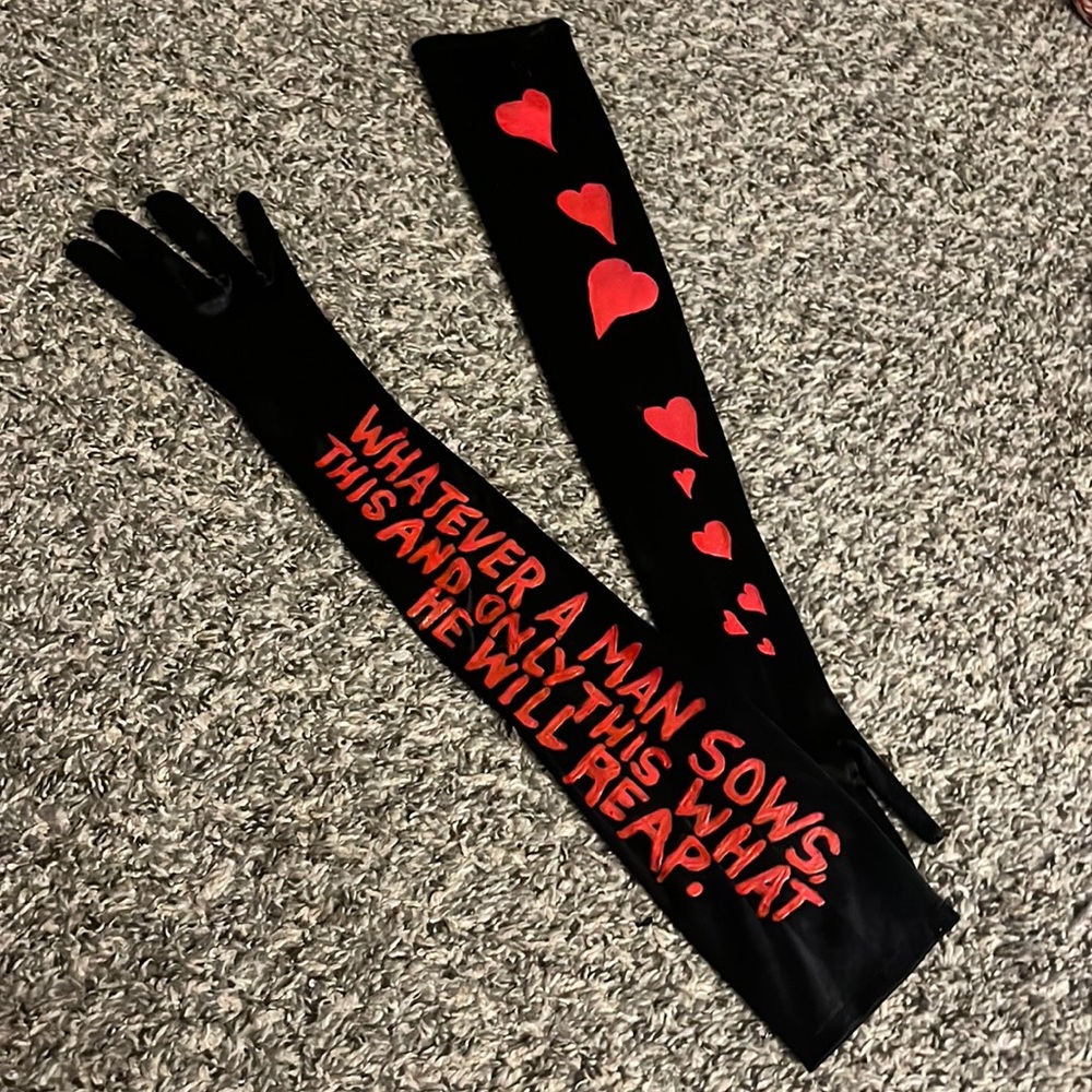 Scripture long sleeve gloves
